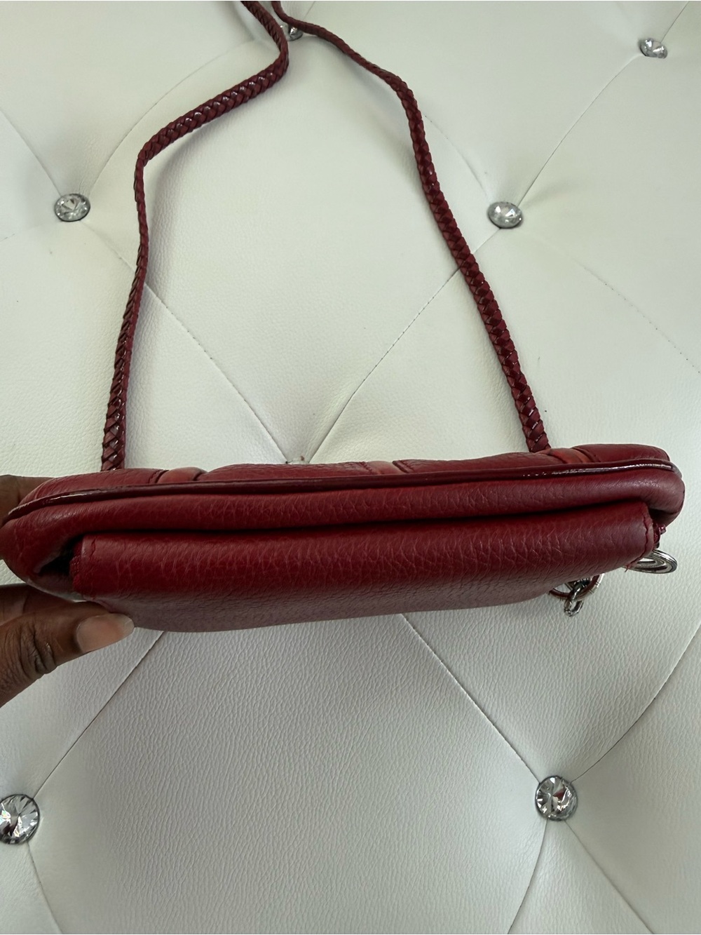 Brighton Red Leather Crossbody Bag - Picture 4 of 13